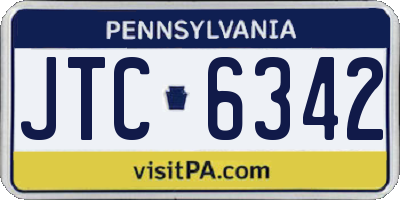 PA license plate JTC6342