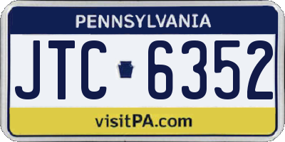 PA license plate JTC6352