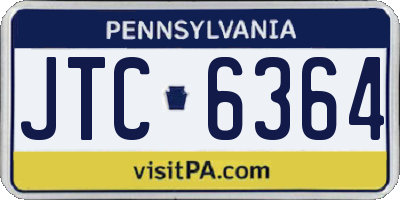 PA license plate JTC6364