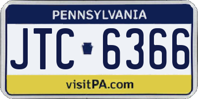 PA license plate JTC6366