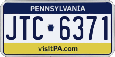 PA license plate JTC6371
