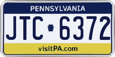 PA license plate JTC6372
