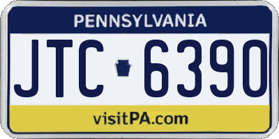 PA license plate JTC6390