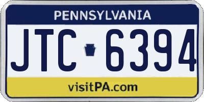 PA license plate JTC6394