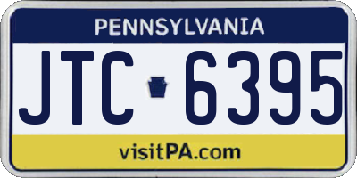 PA license plate JTC6395