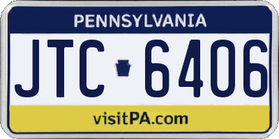 PA license plate JTC6406