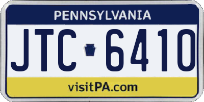 PA license plate JTC6410
