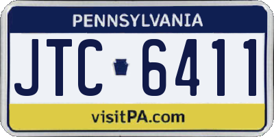 PA license plate JTC6411