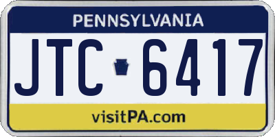 PA license plate JTC6417