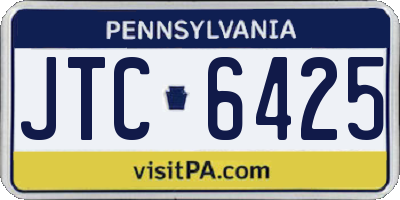 PA license plate JTC6425