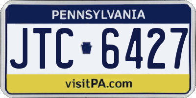 PA license plate JTC6427