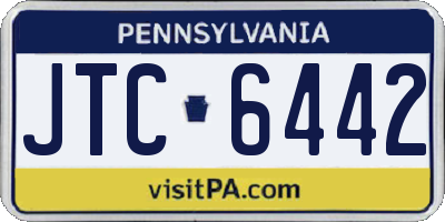 PA license plate JTC6442
