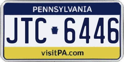 PA license plate JTC6446