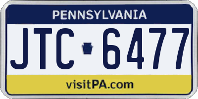 PA license plate JTC6477