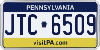 PA license plate JTC6509