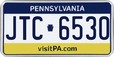 PA license plate JTC6530