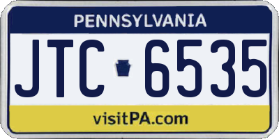 PA license plate JTC6535