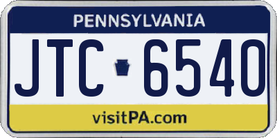 PA license plate JTC6540