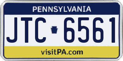 PA license plate JTC6561