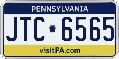 PA license plate JTC6565