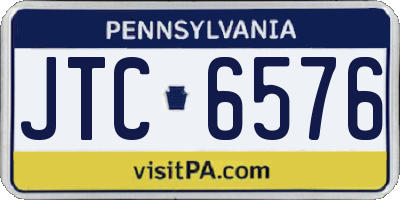 PA license plate JTC6576