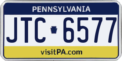 PA license plate JTC6577