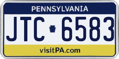 PA license plate JTC6583