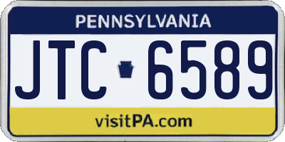 PA license plate JTC6589