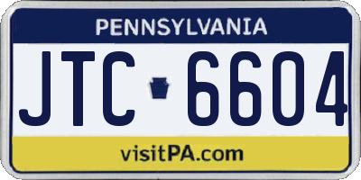 PA license plate JTC6604