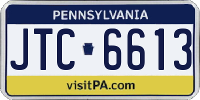 PA license plate JTC6613