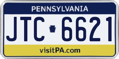 PA license plate JTC6621