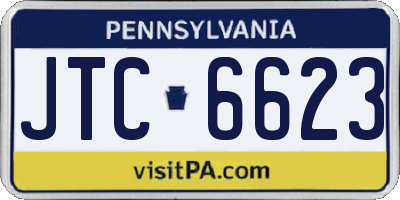 PA license plate JTC6623