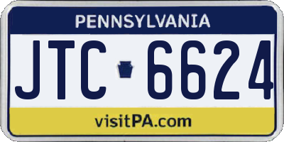 PA license plate JTC6624