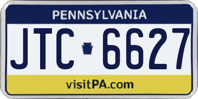 PA license plate JTC6627