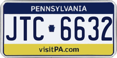 PA license plate JTC6632