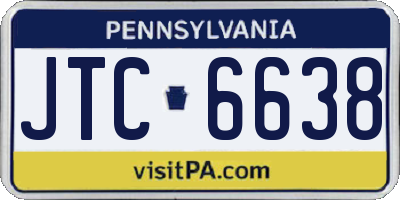 PA license plate JTC6638