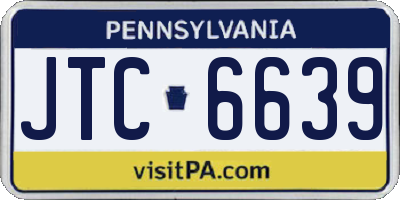 PA license plate JTC6639