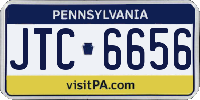 PA license plate JTC6656