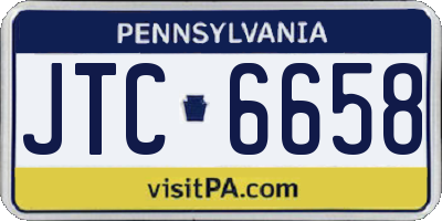 PA license plate JTC6658