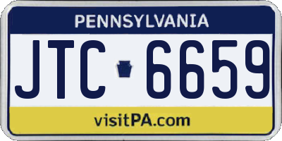 PA license plate JTC6659