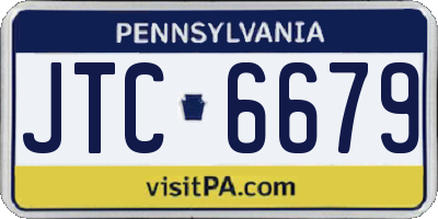 PA license plate JTC6679