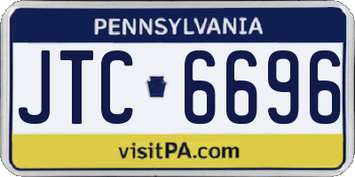 PA license plate JTC6696