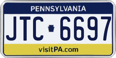PA license plate JTC6697