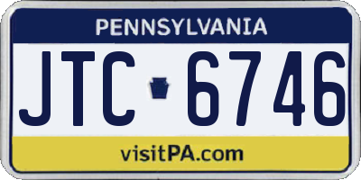 PA license plate JTC6746