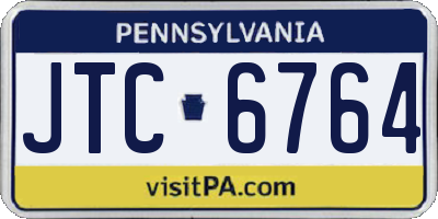 PA license plate JTC6764