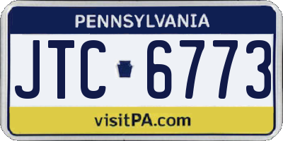 PA license plate JTC6773