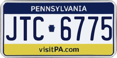 PA license plate JTC6775