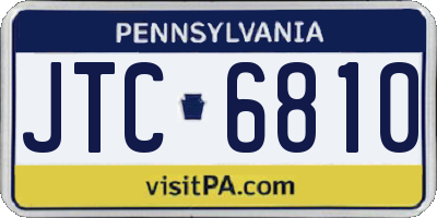 PA license plate JTC6810