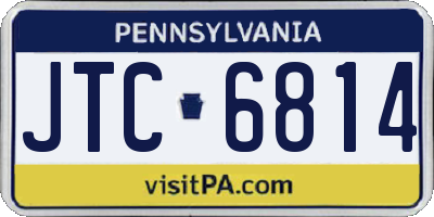 PA license plate JTC6814