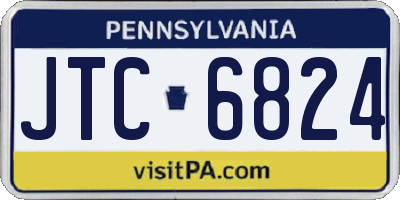 PA license plate JTC6824